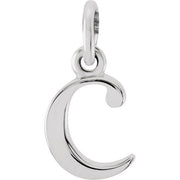 Sterling Silver Lowercase Initial c 16' Necklace