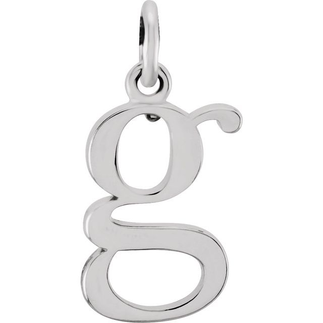 Sterling Silver Lowercase Initial g 16' Necklace