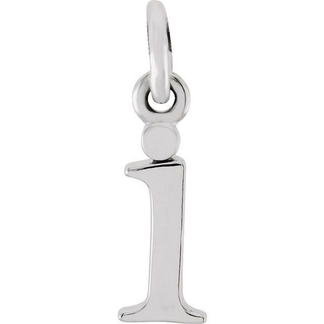 Sterling Silver Lowercase Initial i 16' Necklace