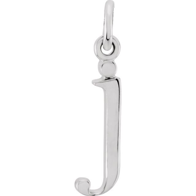 Sterling Silver Lowercase Initial j 16' Necklace