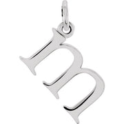 Sterling Silver Lowercase Initial m 16' Necklace