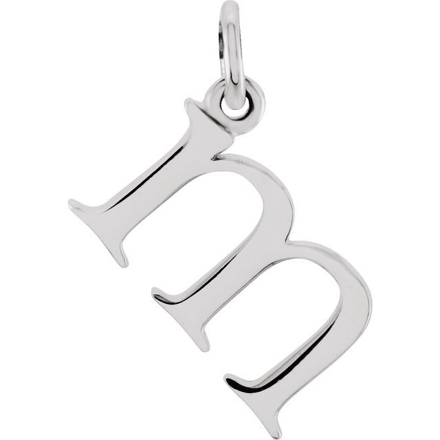 Sterling Silver Lowercase Initial m 16' Necklace