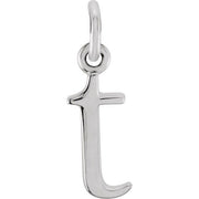 Sterling Silver Lowercase Initial t 16' Necklace