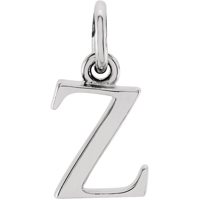 Sterling Silver Lowercase Initial z 16' Necklace