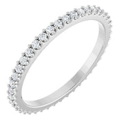 14K White 3/8 CTW Lab-Grown Diamond  Eternity Band