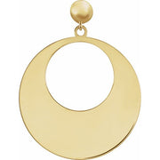 14K Yellow Circle Dangle Earring