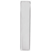 14K White Engravable Four-Sided Bar Pendant