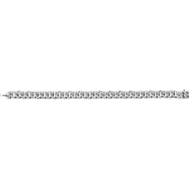 14K White 1 1/2 CTW Natural Diamond Link 7' Bracelet