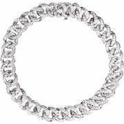 14K White 1 1/2 CTW Natural Diamond Link 7' Bracelet