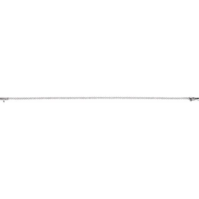 14K White 1 5/8 CTW Lab-Grown Diamond Line 7' Bracelet