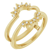 14K Yellow .05 CTW Natural Diamond Ring Guard