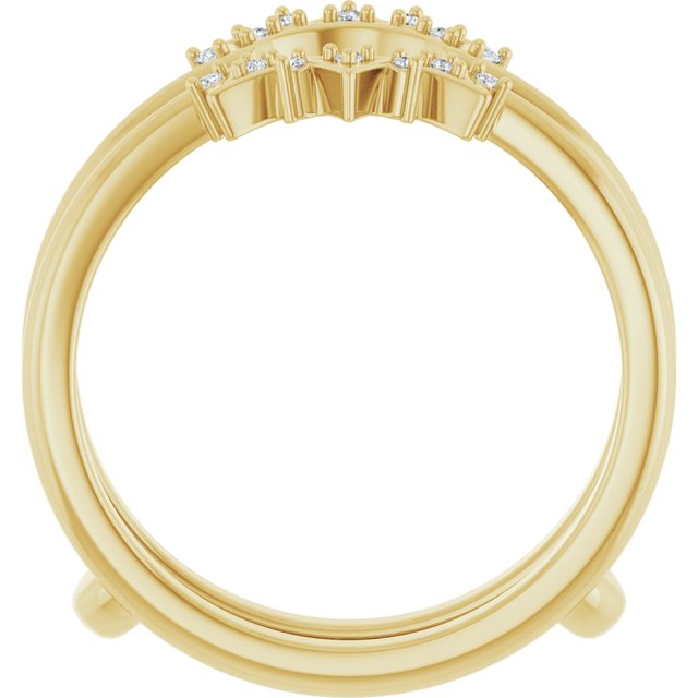 14K Yellow .05 CTW Natural Diamond Ring Guard