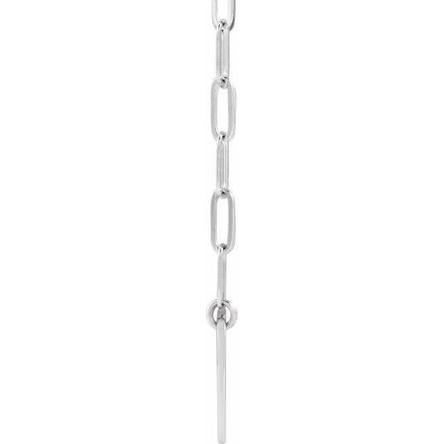 Sterling Silver Engravable Heart 18' Necklace