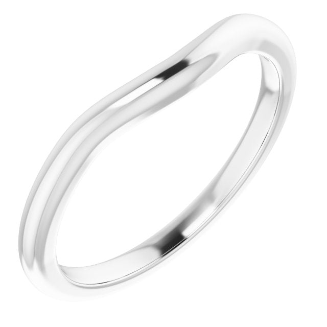 14K White Band for 5.5 mm Round Ring