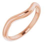 14K Rose Band for 10x8 mm Oval Ring