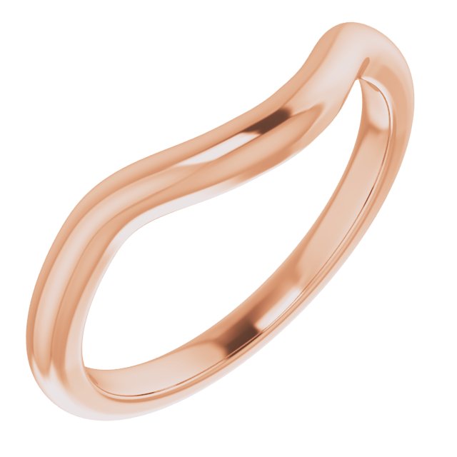 14K Rose Band for 10x8 mm Oval Ring