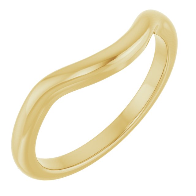 14k Yellow Band For 10x8 Mm Oval Ring
