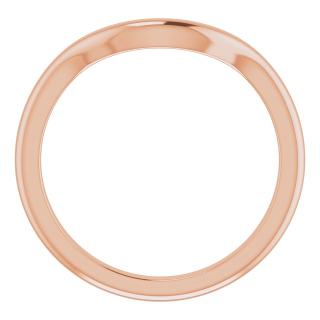 14K Rose Band for 10x8 mm Oval Ring
