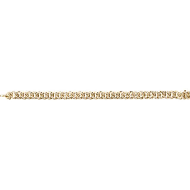 14K Yellow 1 1/2 CTW Natural Diamond Link 7' Bracelet
