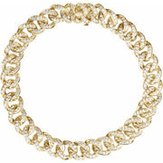 14K Yellow 1 1/2 CTW Natural Diamond Link 7' Bracelet