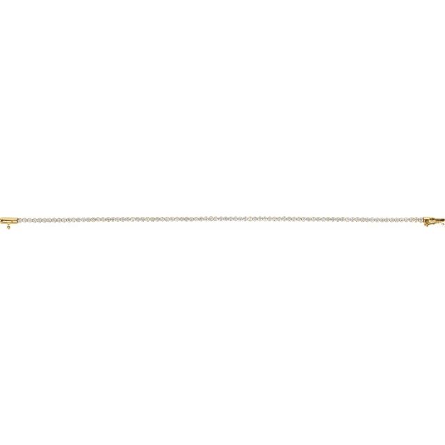 14K Yellow 1 5/8 CTW Lab-Grown Diamond Line 7' Bracelet