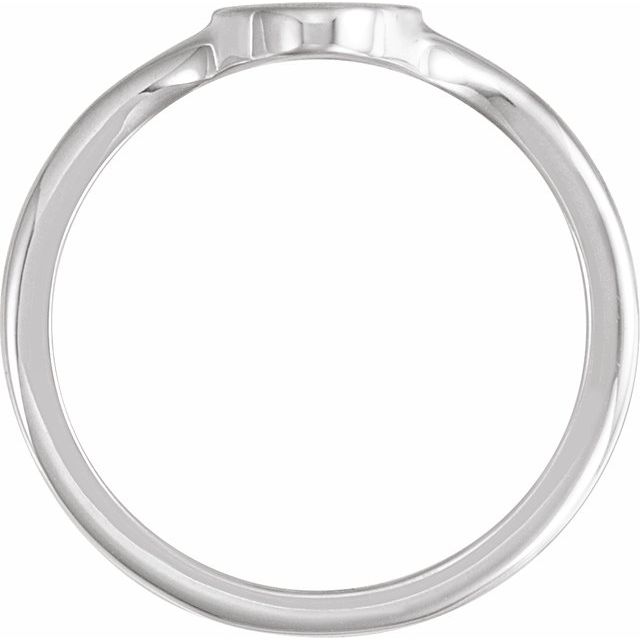 Sterling Silver 13x7 mm Oval Brushed Top Signet Ring