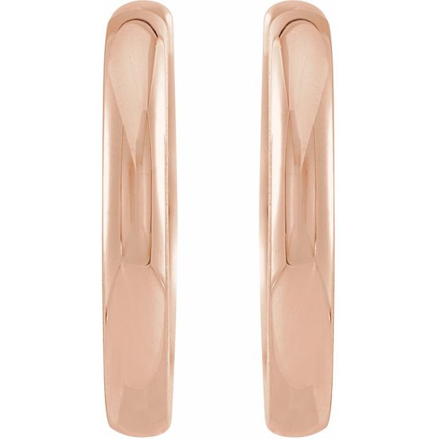 14K Rose 17 mm Hinged Hoop Earrings