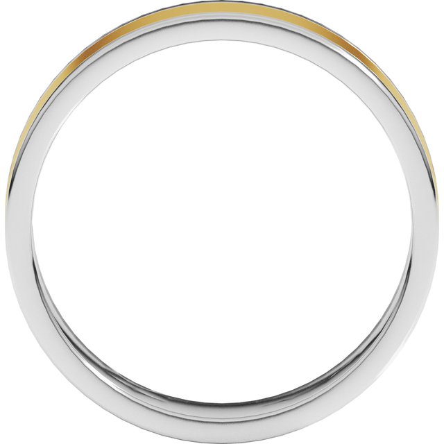 14K White/Yellow 5 mm Flat Band