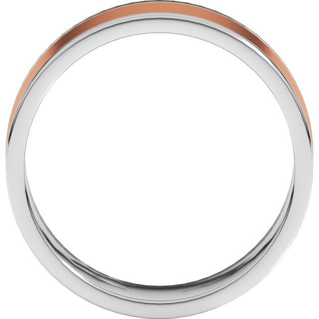 14K White/Rose 7 mm Flat Band