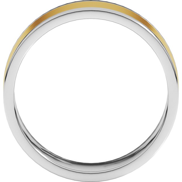 14K White/Yellow 7 mm Flat Band