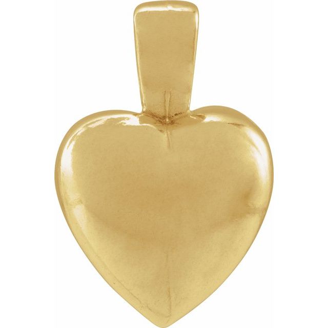 14K Yellow Heart Pendant