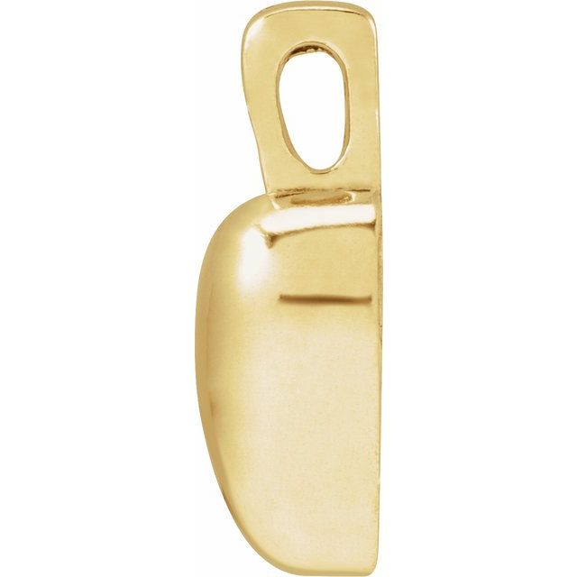 14K Yellow Heart Pendant