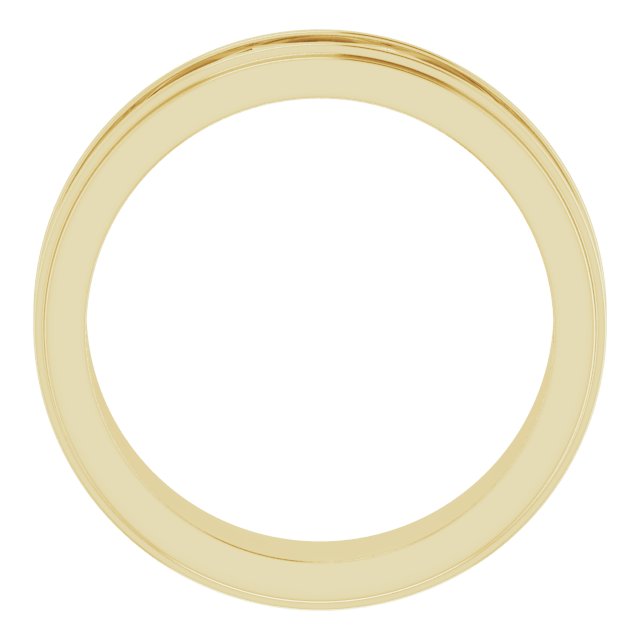 14K Yellow Patterned Band Size 9.5