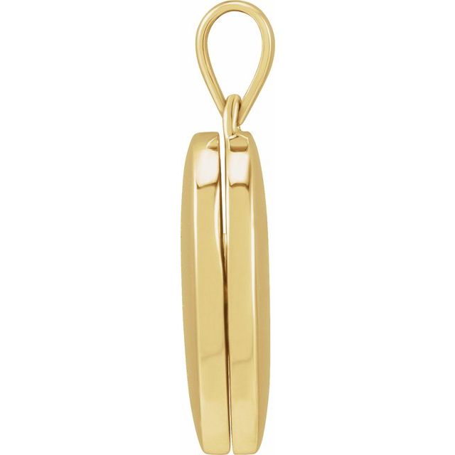 14K Yellow Engravable Oval Locket