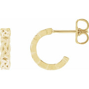 14K Yellow Celtic-Inspired 10.25 mm Hoop Earrings
