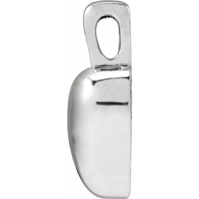 14K White Heart Pendant