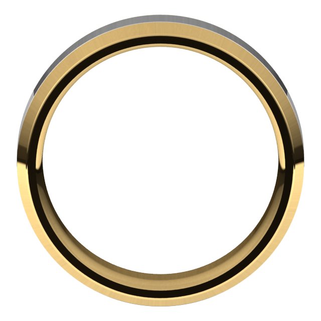 14K Yellow/White 7 mm Flat Band Size 10