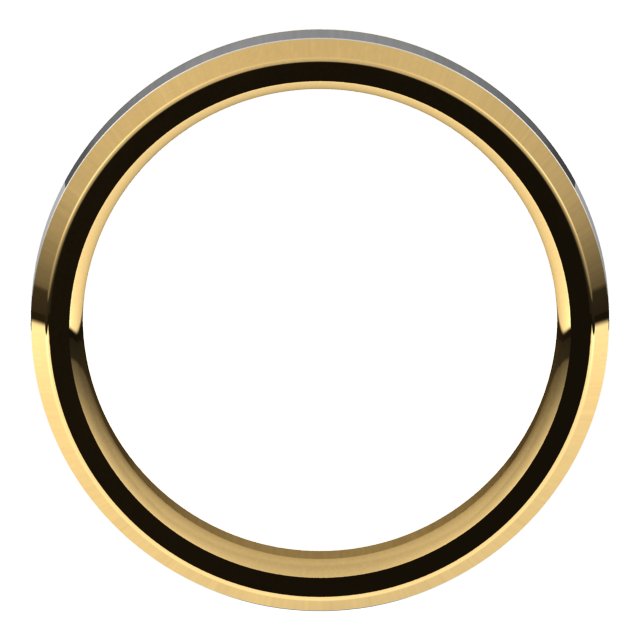 14K Yellow/White 5 mm Flat Band Size 5.5