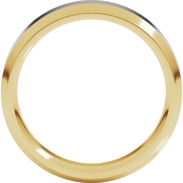 14K Yellow/White 6 mm Flat Band Size 10