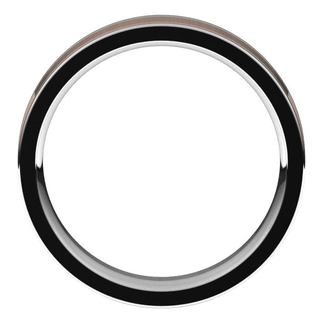 14K White/Rose Flat Band Size 10