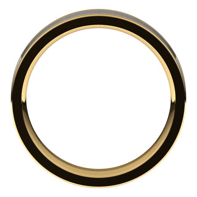 14K Yellow/White Flat Band Size 11