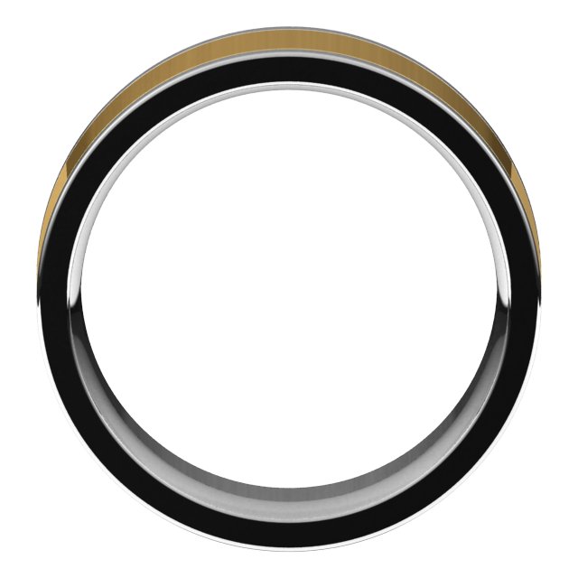 14k White/yellow 8 Mm Comfort-fit Flat Band Size 10.5