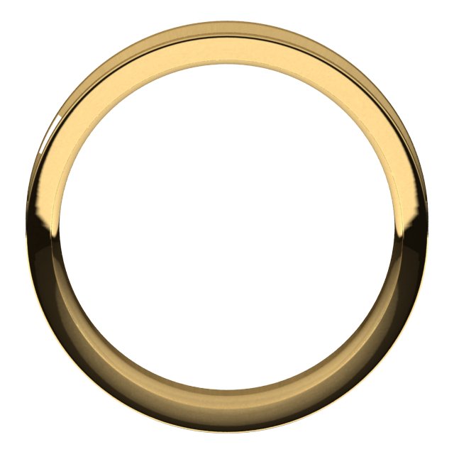 14K Yellow 6 mm Reversed Knife Edge Band Size [cv