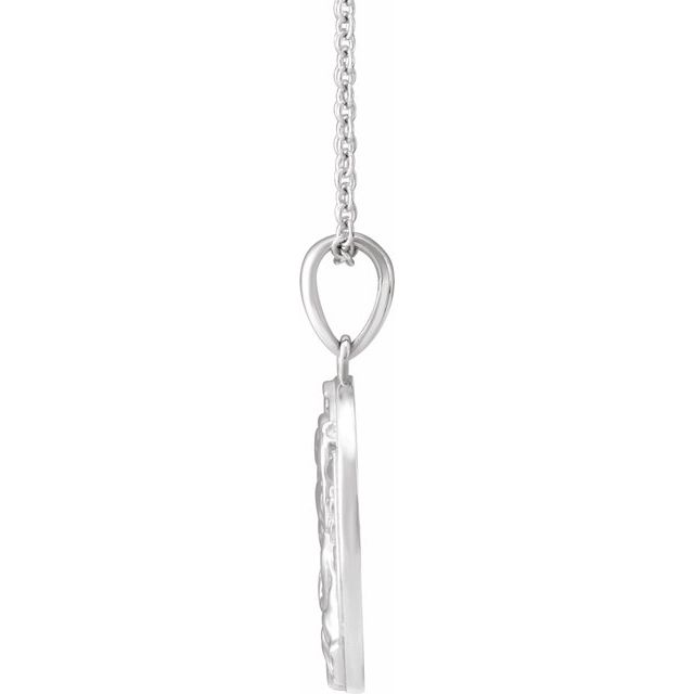 Sterling Silver Madonna & Child 16-18' Necklace