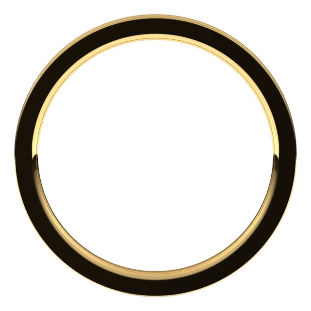 14K Yellow 2 mm Reversed Knife Edge Band Size [cv