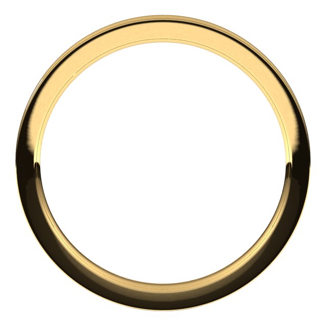 14K Yellow 2.5 mm Reversed Knife Edge Band Size [cv