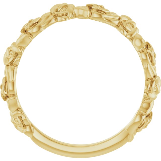 14K Yellow Rose Ring