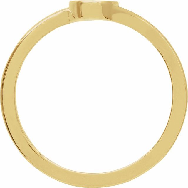 14K Yellow Engravable Oval Signet Ring