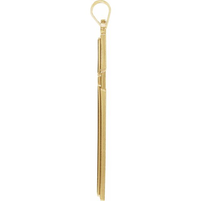 14K Yellow Cross Pendant