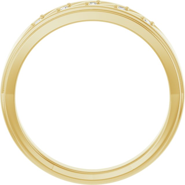 14K Yellow .07 CTW Natural Diamond Five-Stone Band